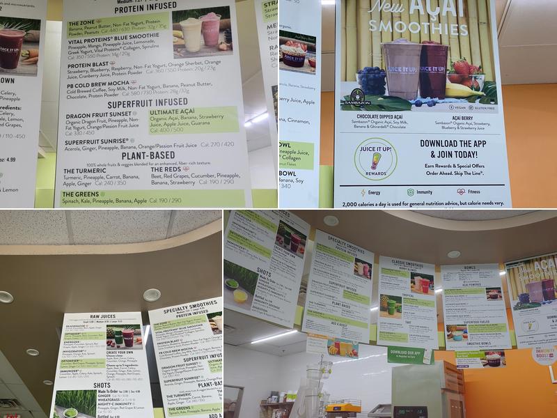 Juice It Up! Menu
