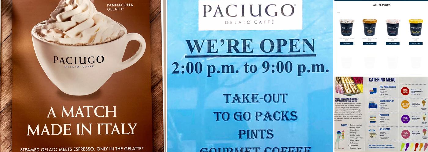 Paciugo Frisco South Menu