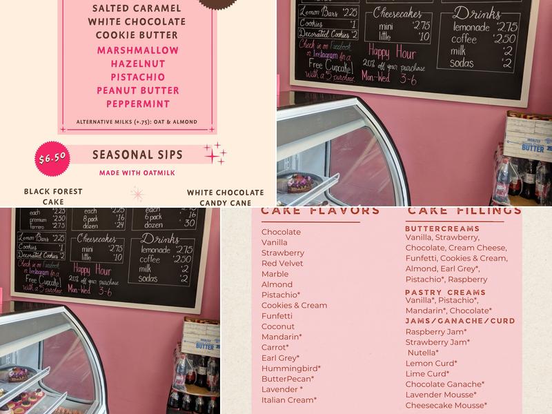 CC's Sweets Bake Shop Menu