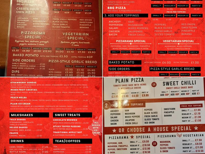 Pizzarama Omagh Menu