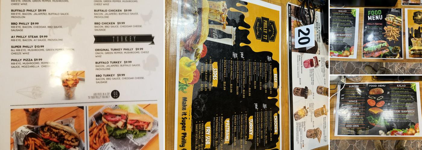 PHILLY 77 Menu