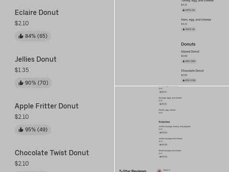Best Donuts Menu