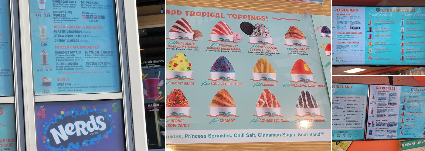 Bahama Buck's - Harker Heights Menu