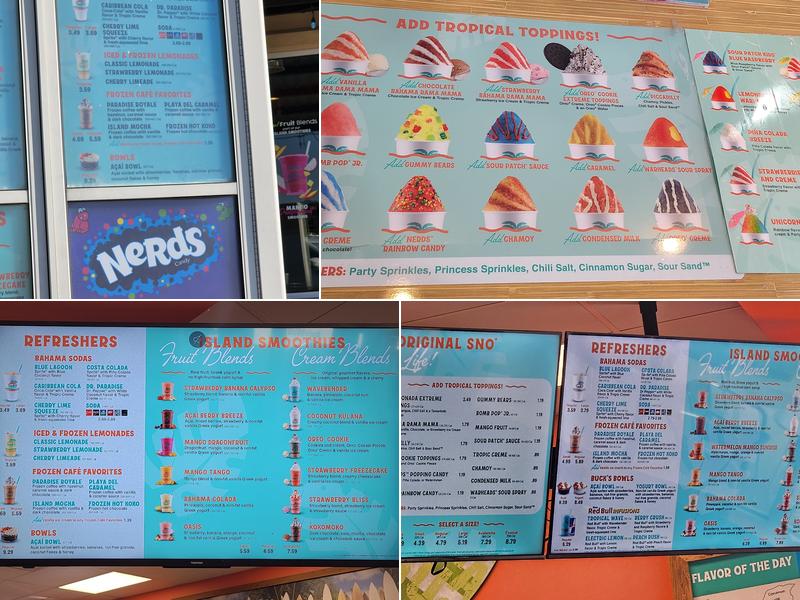 Bahama Buck's - Harker Heights Menu
