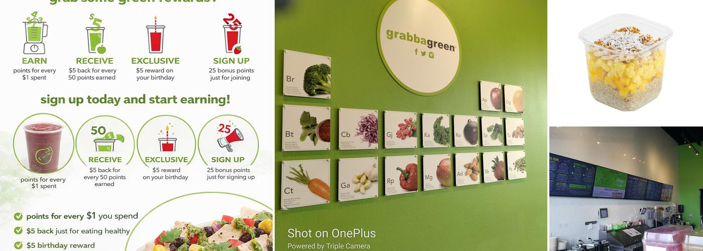 GrabbaGreen Menu