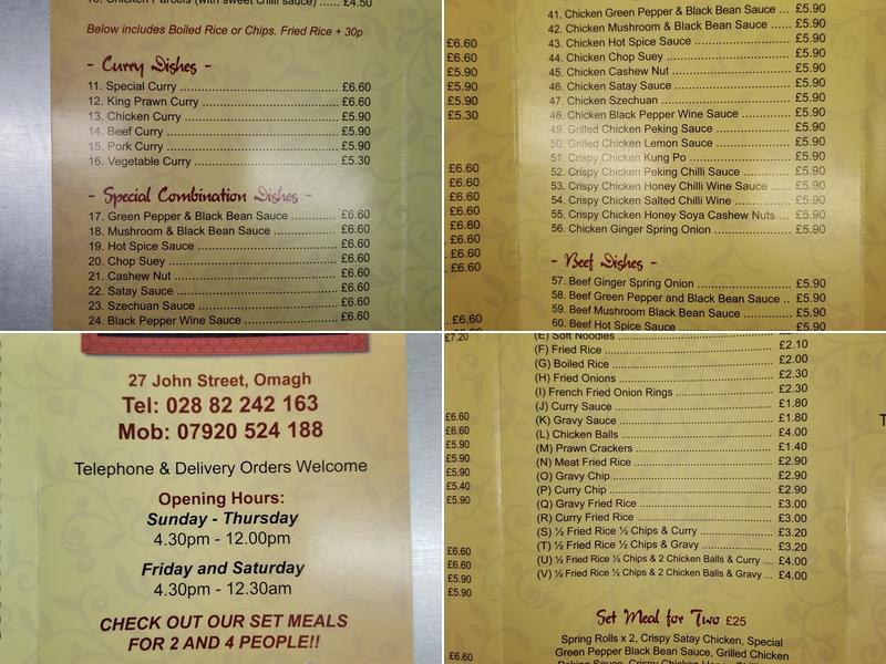 Phillips Kitchen Menu