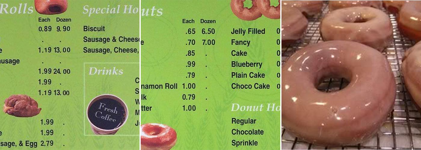 Lisa's Donuts Menu