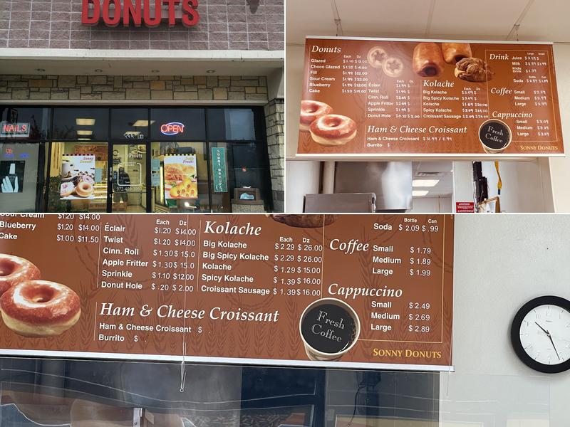 Sonny Donuts Menu