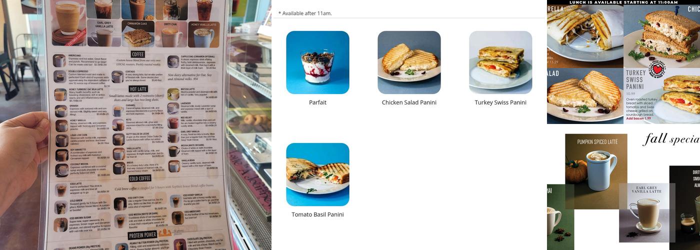 Sophias Kitchen Menu