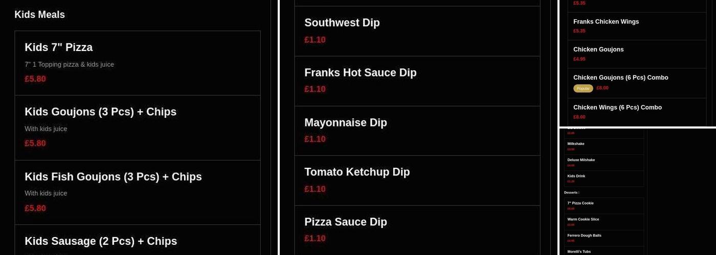 Papa G’s Pizza Omagh Menu