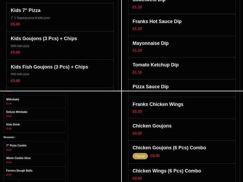 Papa G’s Pizza Omagh Menu