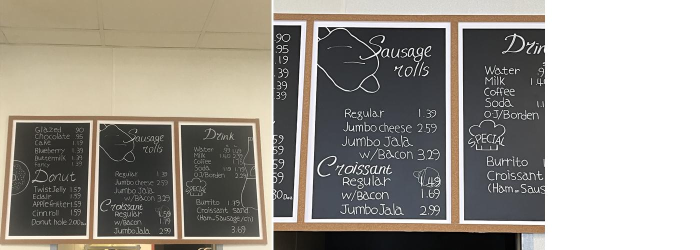 Donut Express Menu
