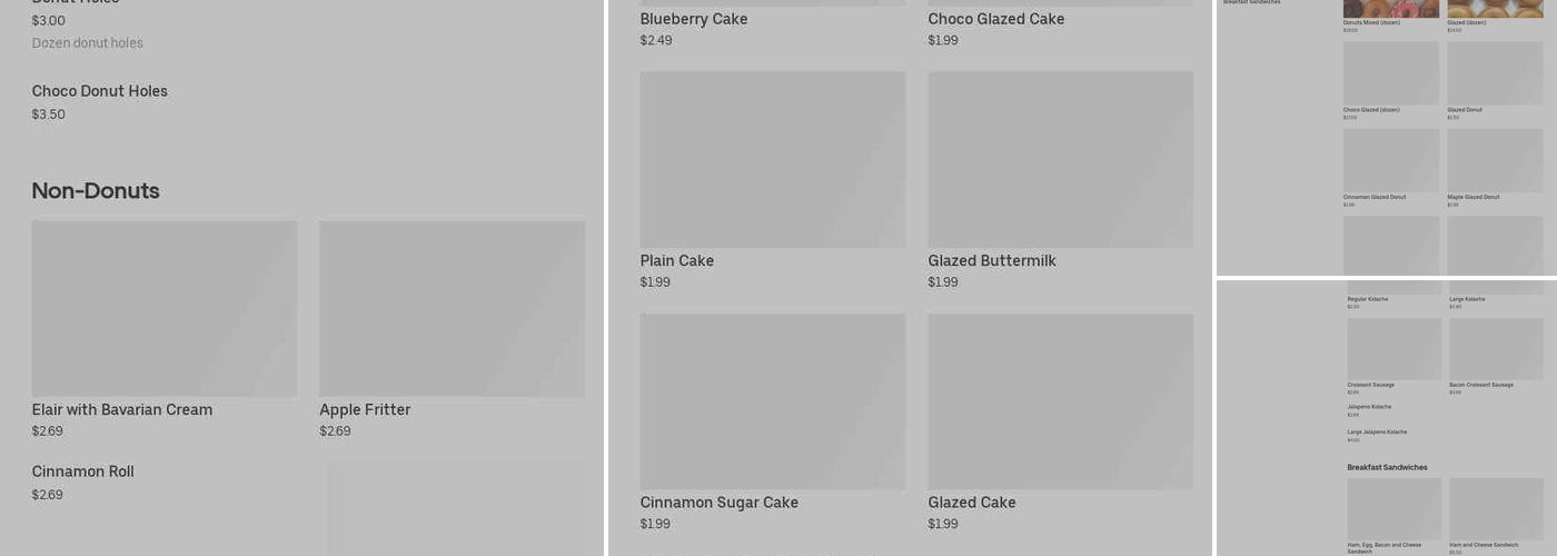 Sonny Donuts Menu