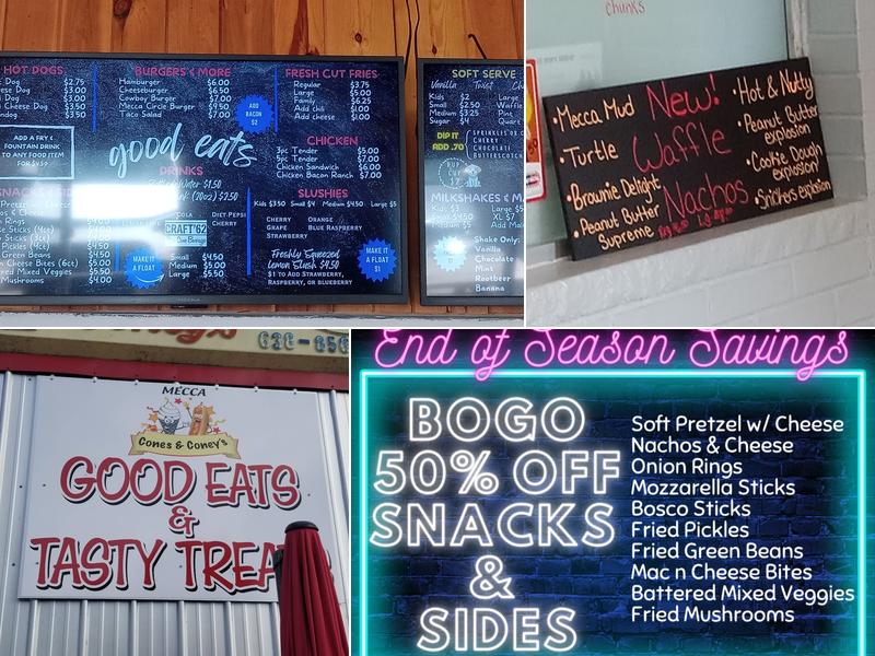 Mecca Cones & Coneys Menu