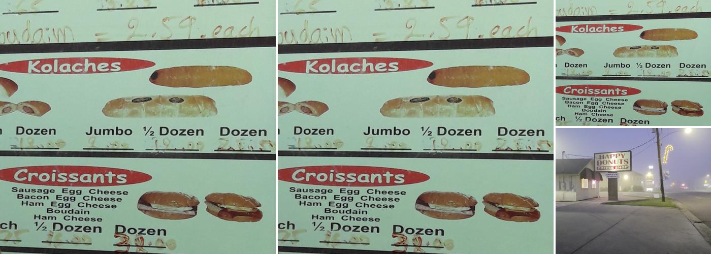 Happy Donuts Menu