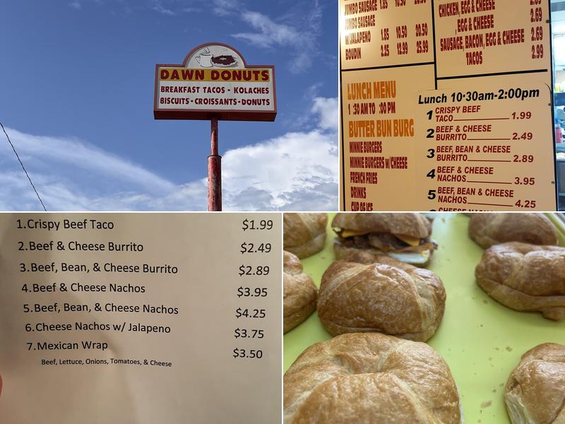 Dawn Donuts Menu