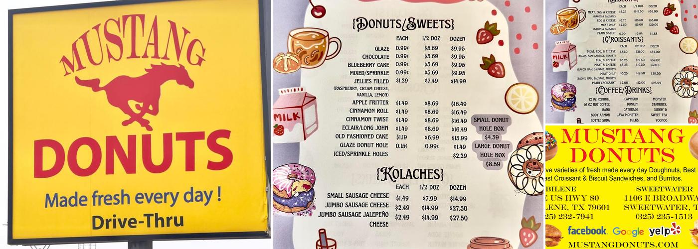 Mustang Donuts Menu