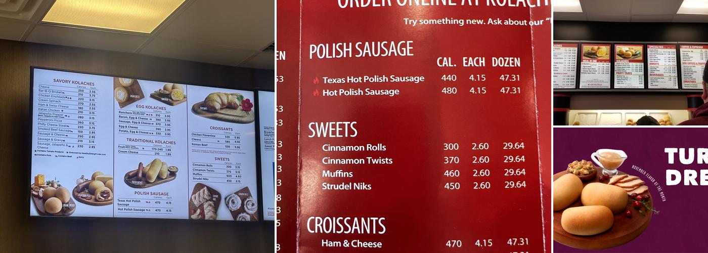 Kolache Factory Menu