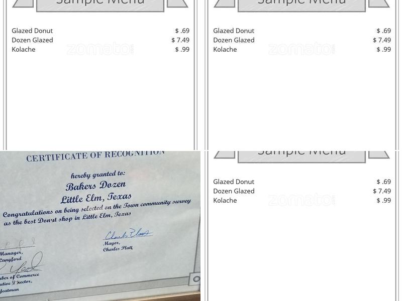 Heather's Bakers Dozen Donuts Menu