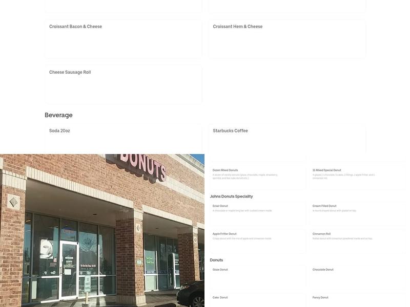 John's Donuts Menu