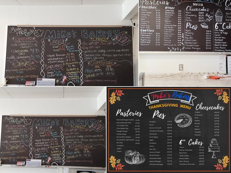Mike’s Bakery Menu