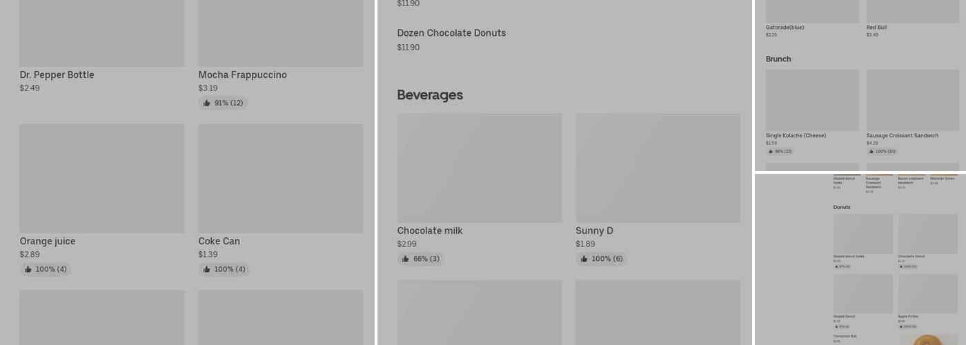Classic Donuts Menu