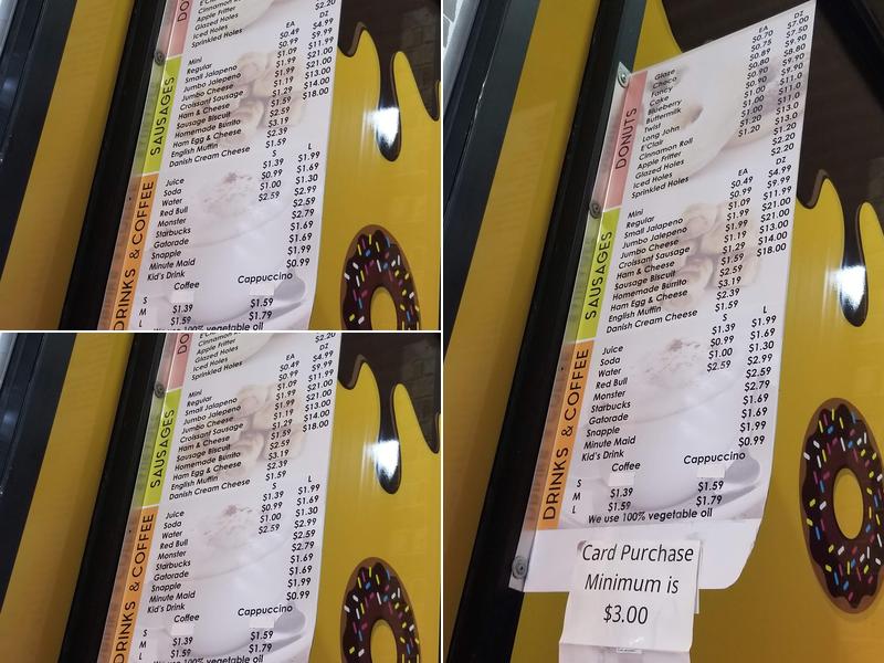 D's Donuts Menu
