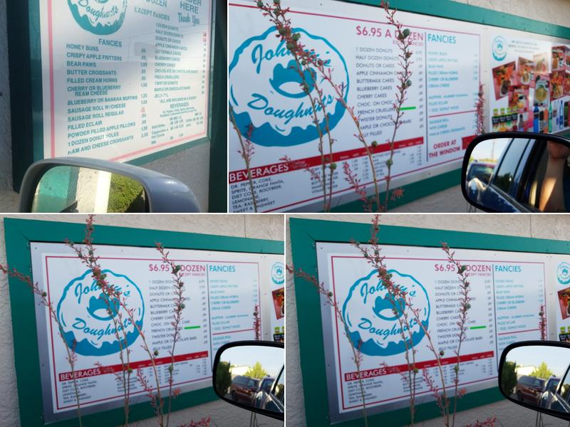 Johnny's Doughnuts Menu