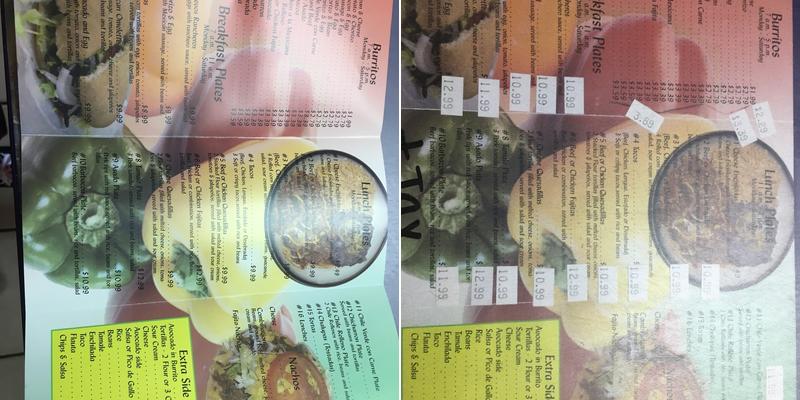 Marquez Bakery Menu
