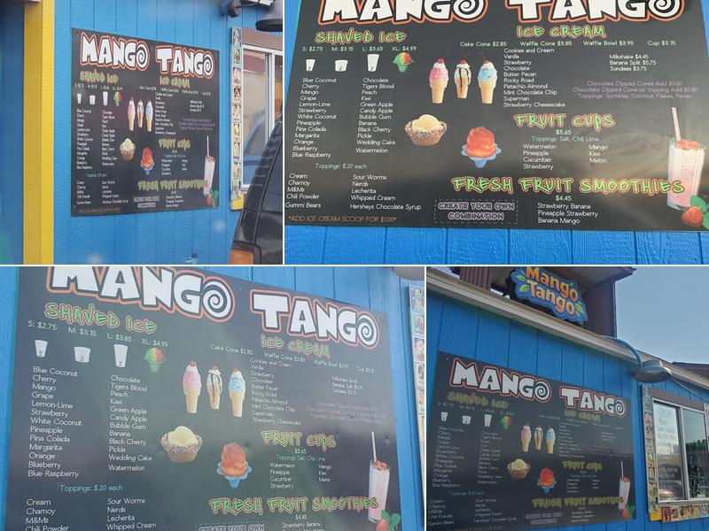 Mango Tango Menu