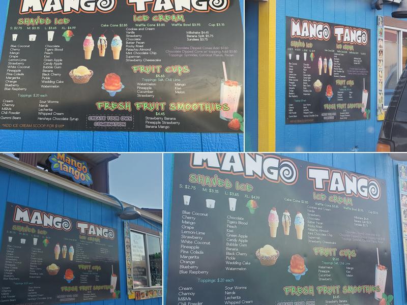 Mango Tango Menu