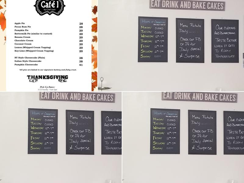 Cafe 1 By Chef Juan Menu