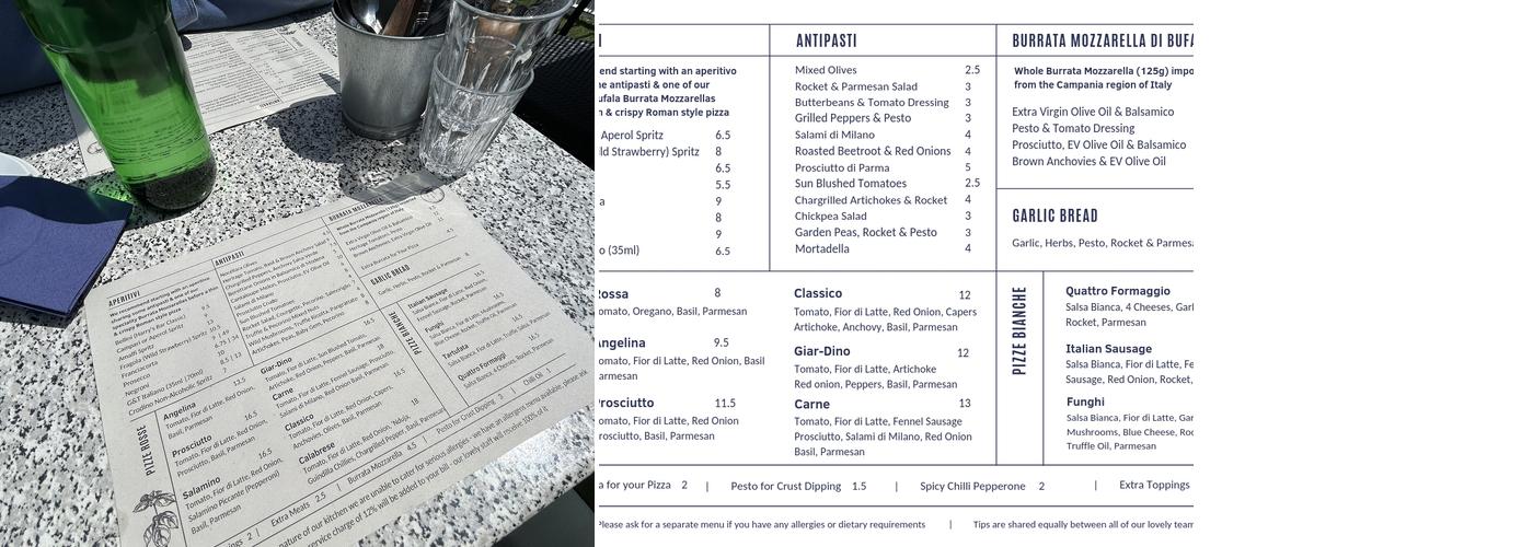 Bufala Fowey Menu