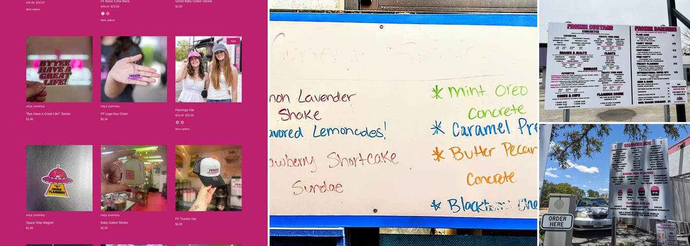 Frozen Flamingo Menu