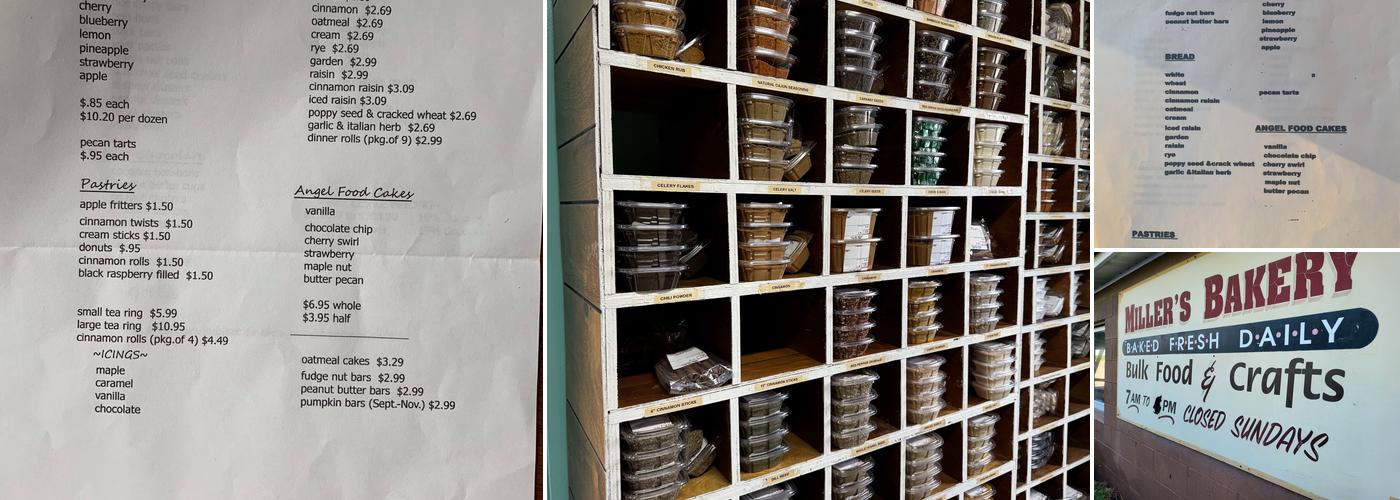 Miller's Bakery Menu
