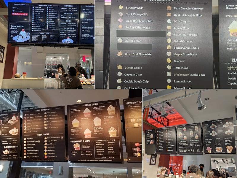 Graeter's Ice Cream Menu