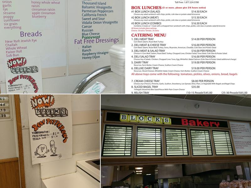 Block's Bagels Menu