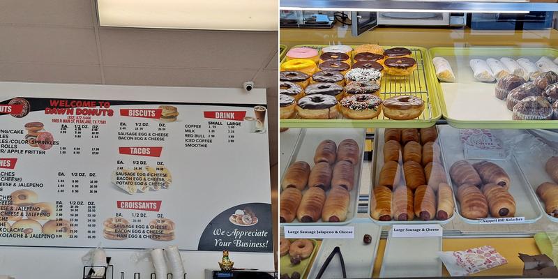 Dawn Donuts Menu