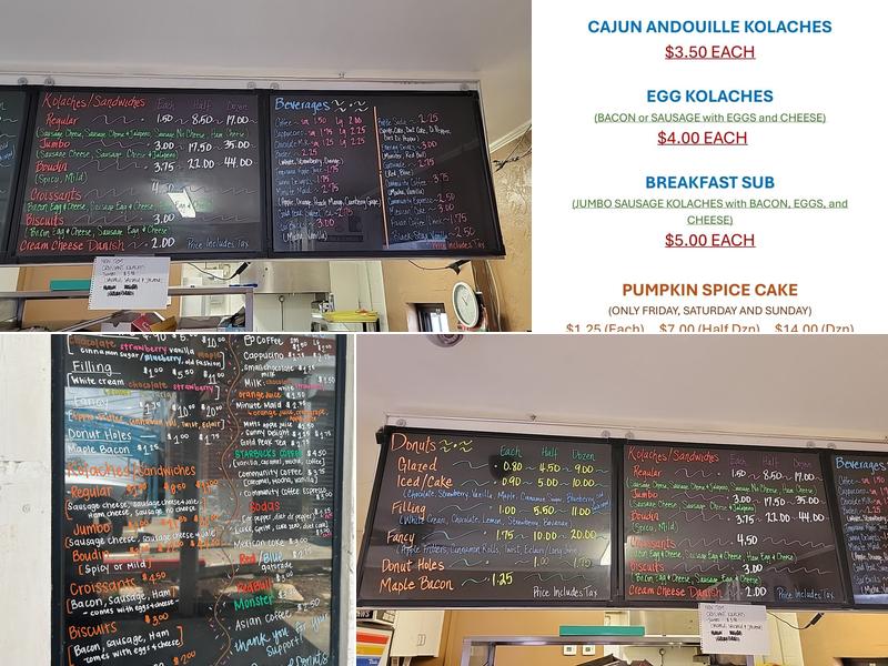 Grand Donuts Menu
