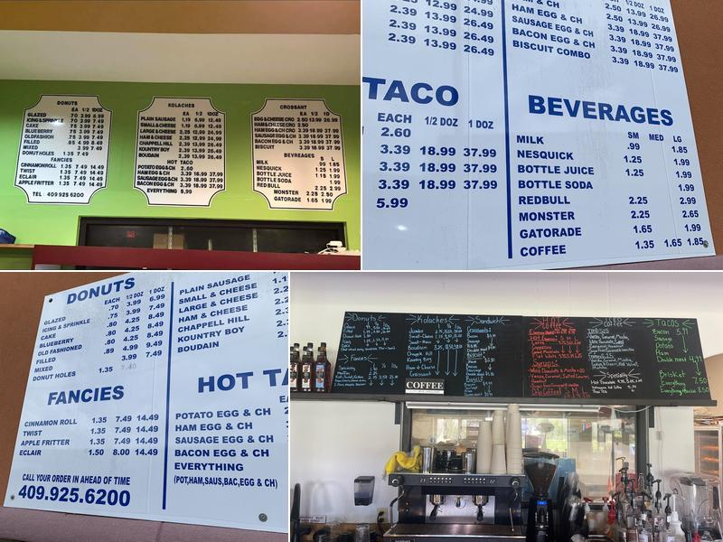 Dillon Donuts Menu
