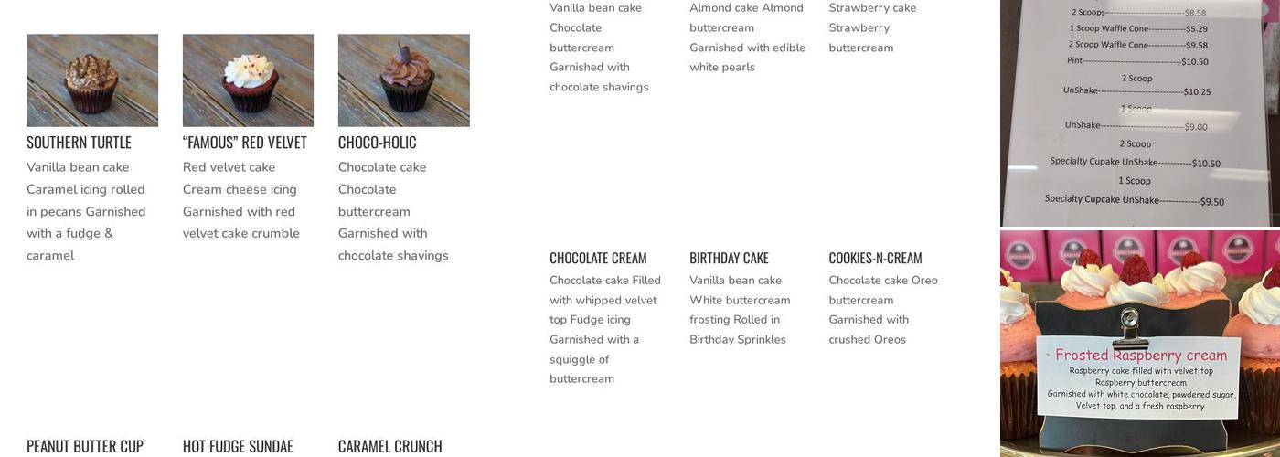 Smallcakes Menu