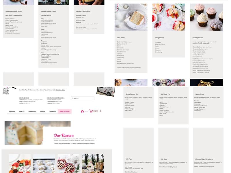 Edible Art Specialty Cakes & Cookies Menu