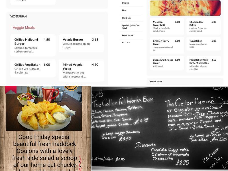 The Collon Cafe & Takeaway Menu