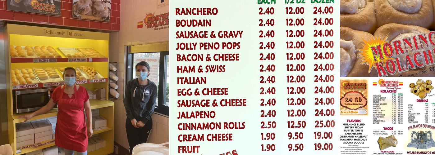Mornings Kolaches Menu