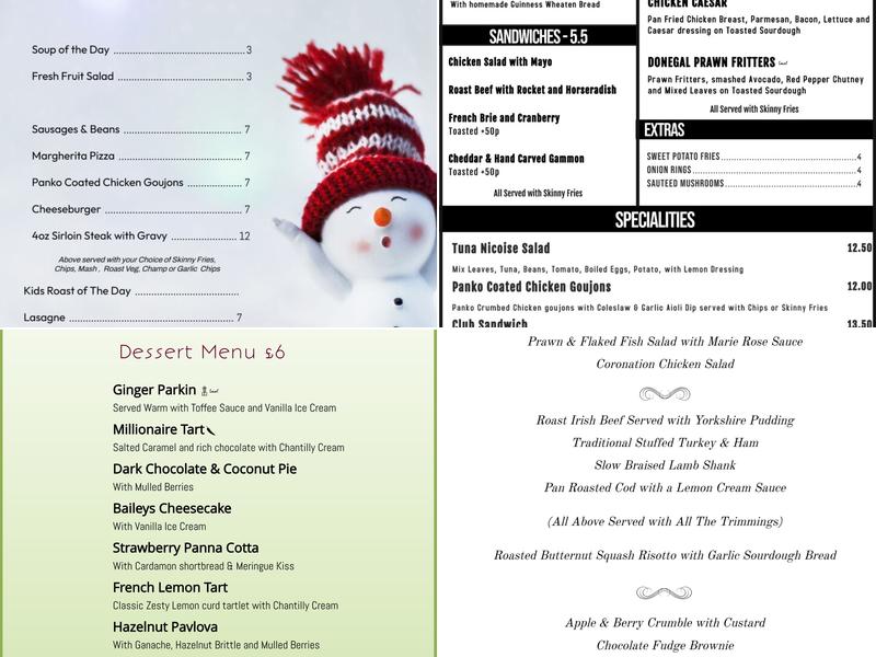 68 Clooney Restaurant Menu