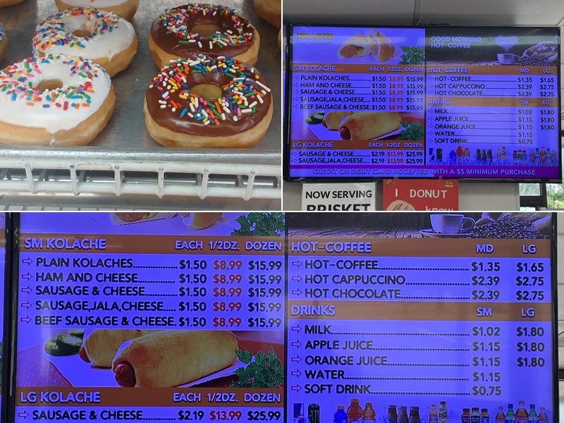 Bakery Donuts Menu