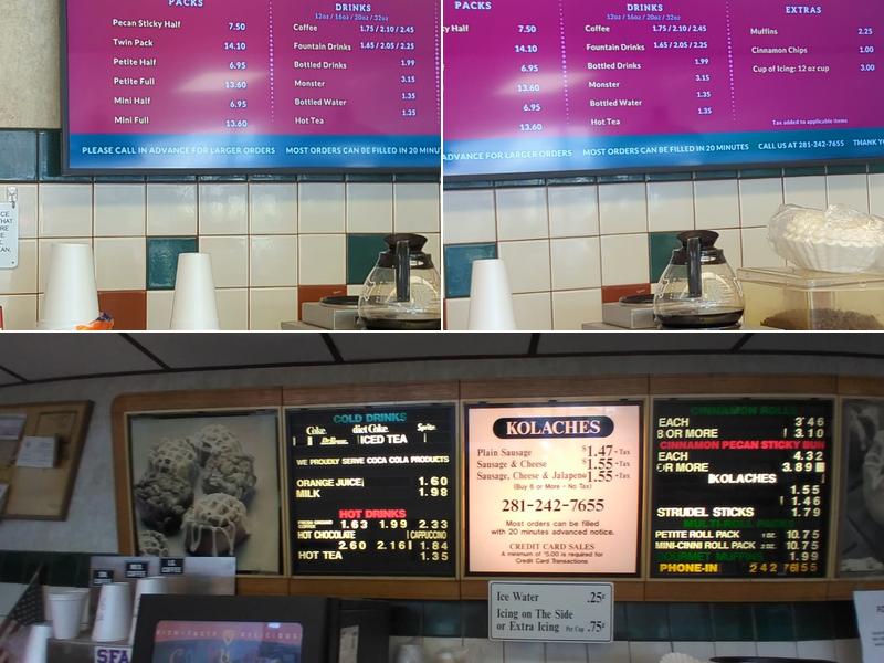 Cinnamon's Bakery Menu