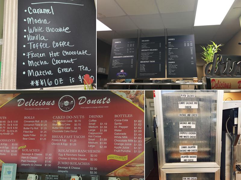 Delicious Donuts Menu