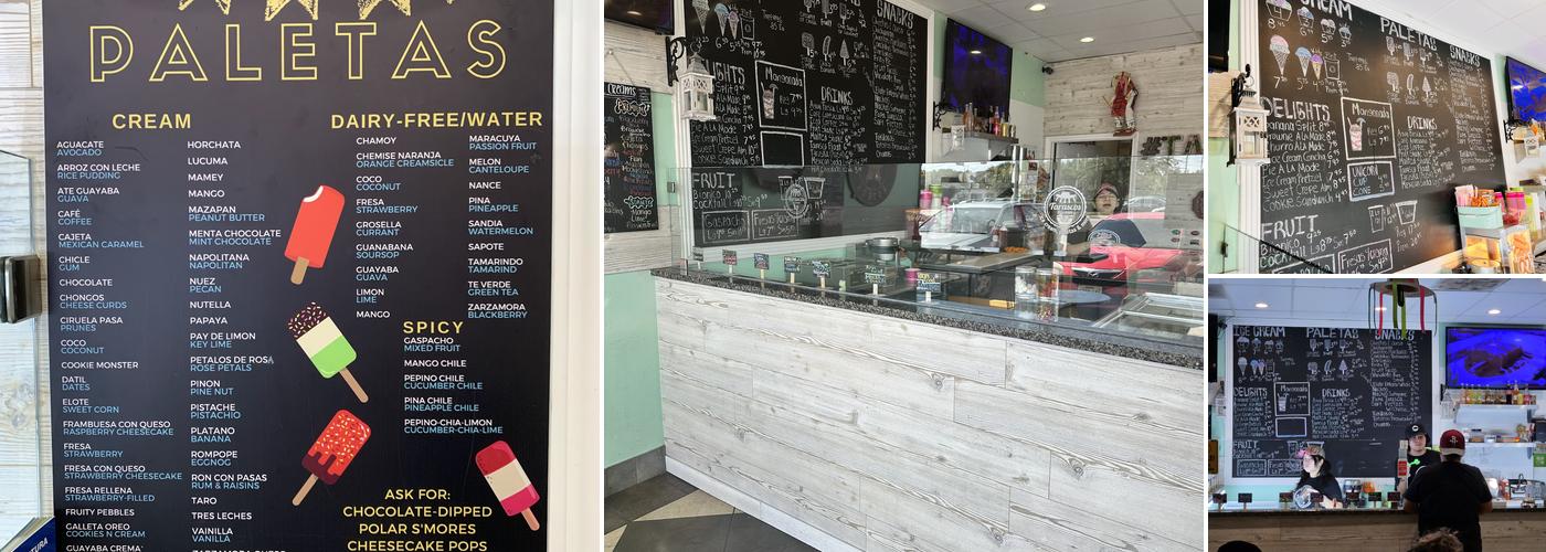 Tarascos Ice Cream Menu