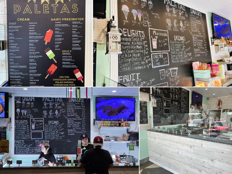 Tarascos Ice Cream Menu